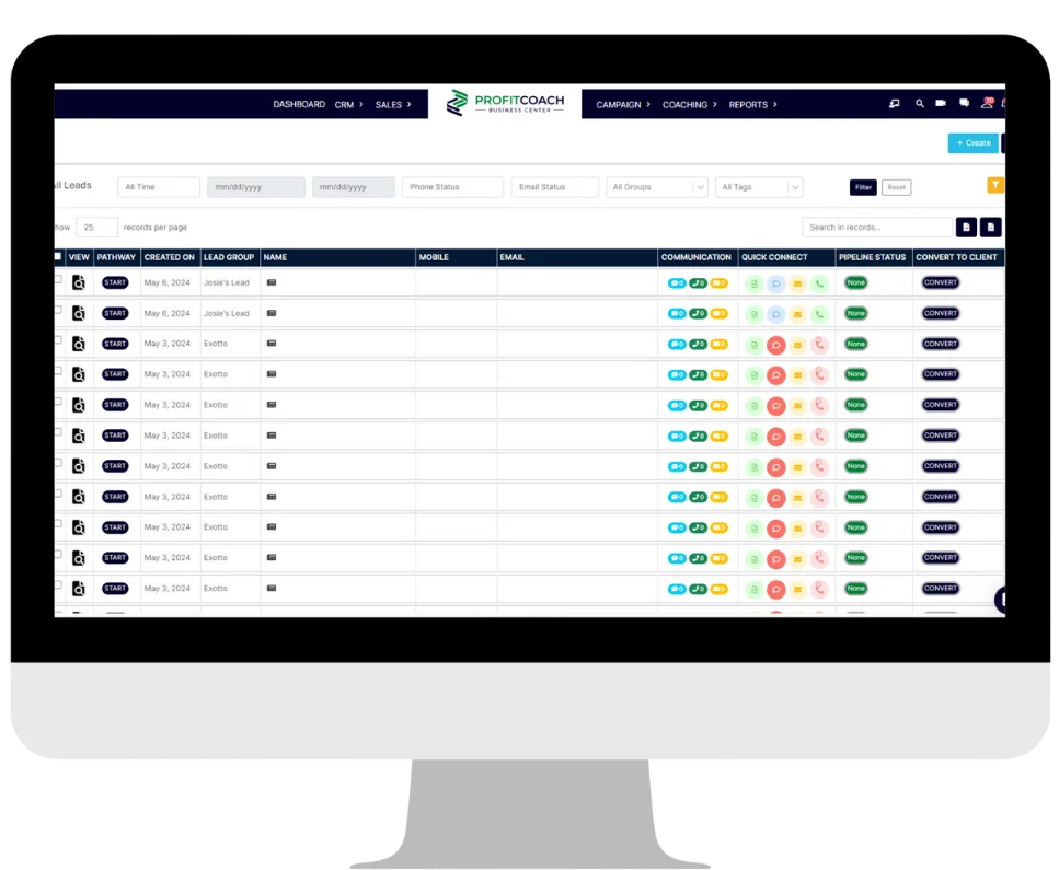 PROFITADVISOR™ — Full CRM